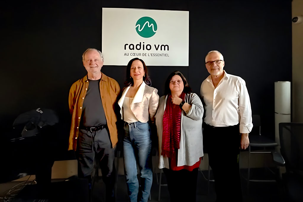 L’équipe de l’émission : (de gauche à droite) Michel, Michèle, Sophie et Denis.